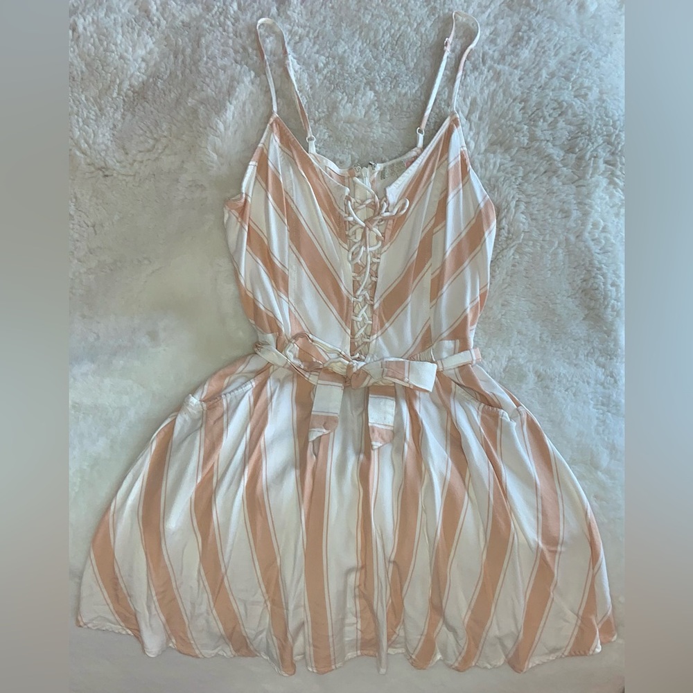 Stripped Pink & White Sundress